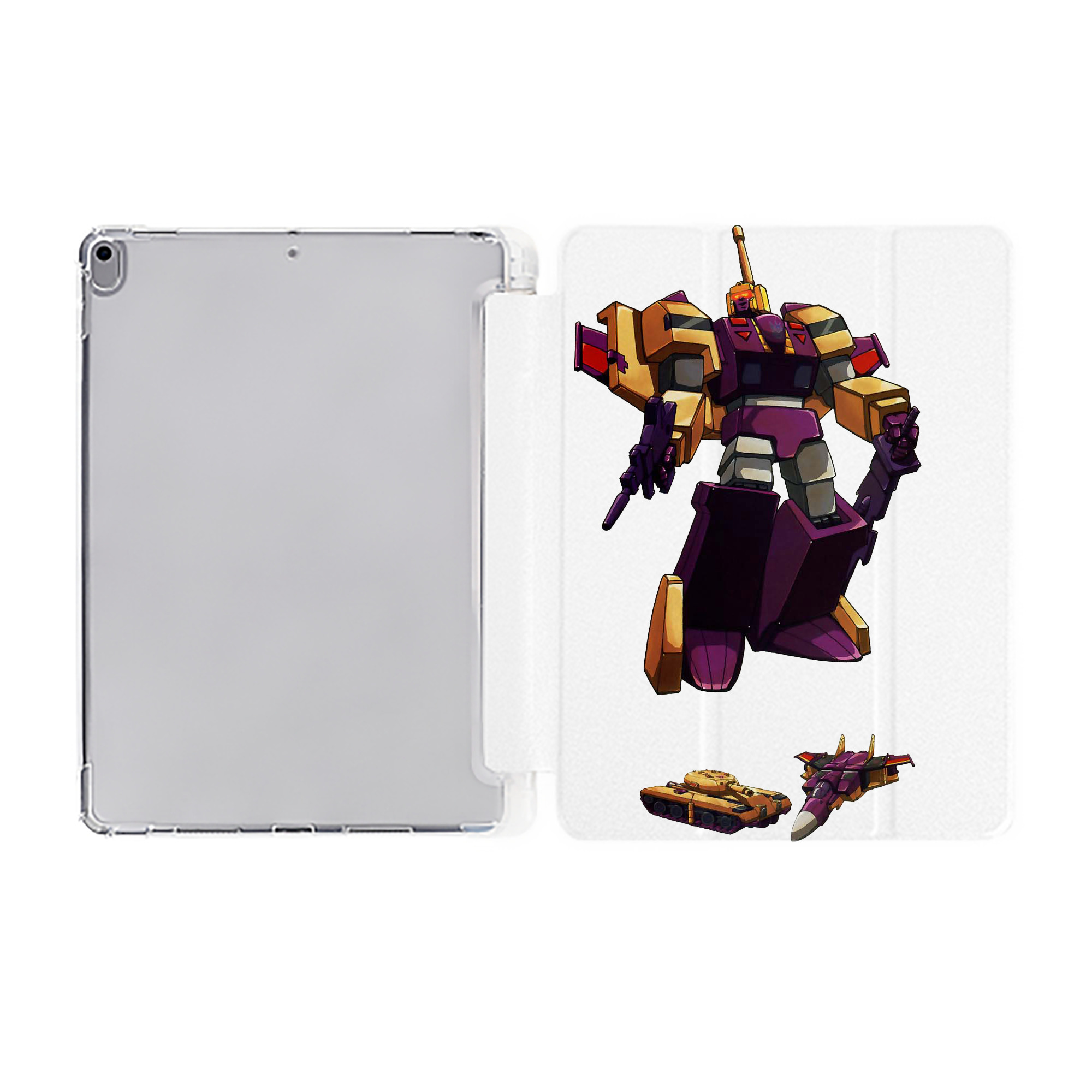 （画像用）  IPad ケース ペン収納付き 三つ折りスタンド PUレザー×シリコン 対応機種9.5/10.5/10.9インチ